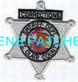 ILLINOIS,A,SAINT ST CLAIR COUNTY SHERIFF CORRECTIONS BADGE PATCH 1_wm